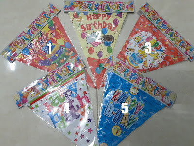 Bunting Flag Segitiga Motif HAPPY BIRTHDAY