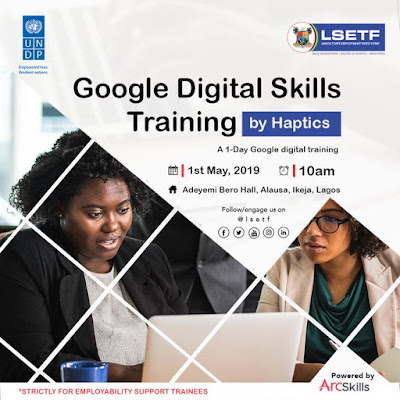 Haptics Google Digital Skills Training for Lagos state Residents 2019