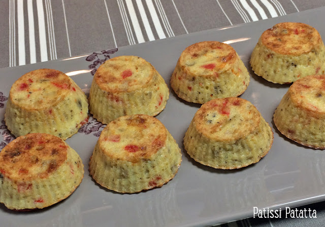 muffins aux légumes, recette de muffins semoule et légumes, végétarien, recette végétarienne, muffins aubergine et poivron, muffins salés, entrée, recette pour buffets, vegetarian recipe, muffins salés, patissi-patatta