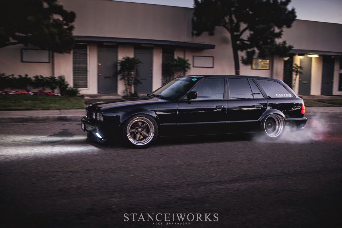 The Sport Wagon Enthusiast : Turbocharged E34 Touring Shreds Tires