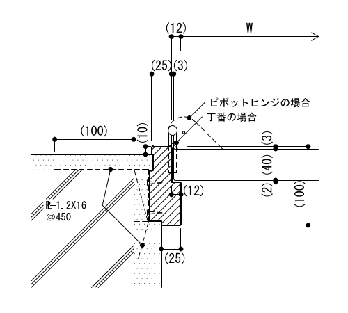 4-11-1　木製建具枠 平面