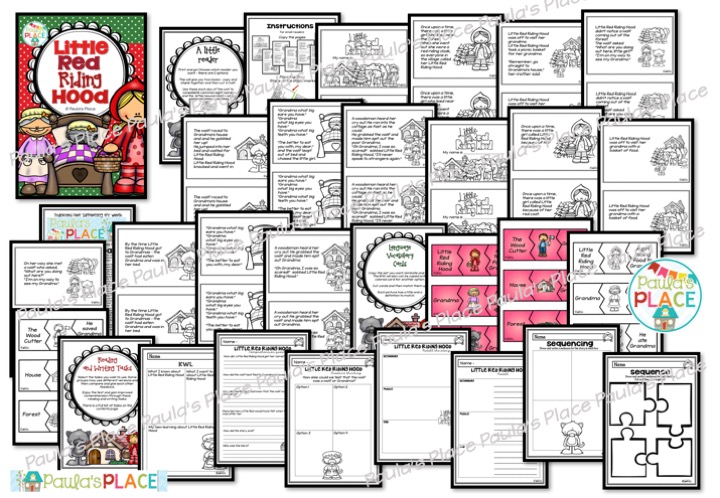Paula S Place Teaching Resources Little Red Riding Hood Reading And Writing Pack