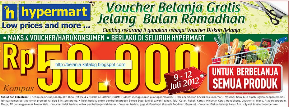 Voucher Belanja Hypermart Koran Kompas Katalog Belanja Shopping