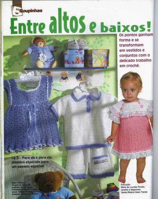 Roupas de Crochê Para Bebês Com Gráfico e Passo a Passo (PAP) em Português