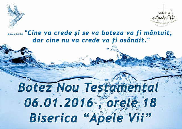 Botez la Biserica Apele Vii din Timisoara - 06 ianuarie 2016