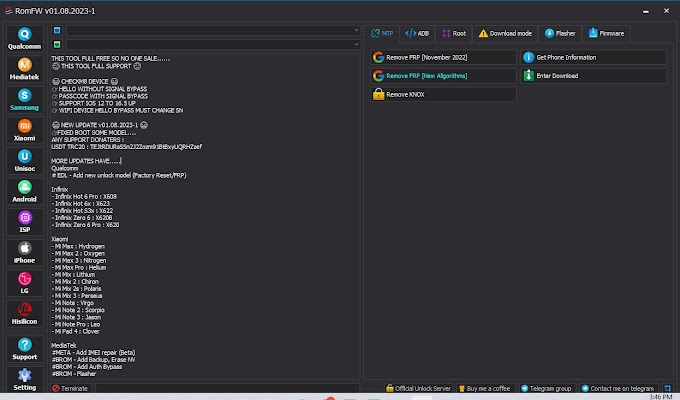 RomFw Tool V11.08.2023 New Update Crack Free Download
