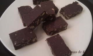 Fudge de chocolate y frutos secos