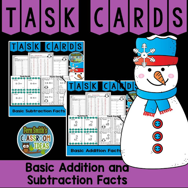  Fern Smith's Classroom Ideas Winter Themed Addition and Subtraction Task Cards at TeachersPayTeachers, TpT.