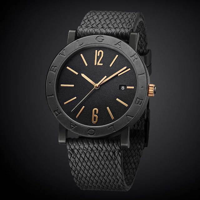 Bulgari Bulgari model in black DLC steel