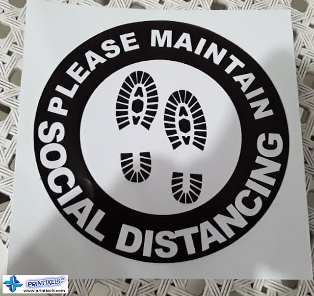 Waterproof Vinyl Social Distancing Floor Stickers