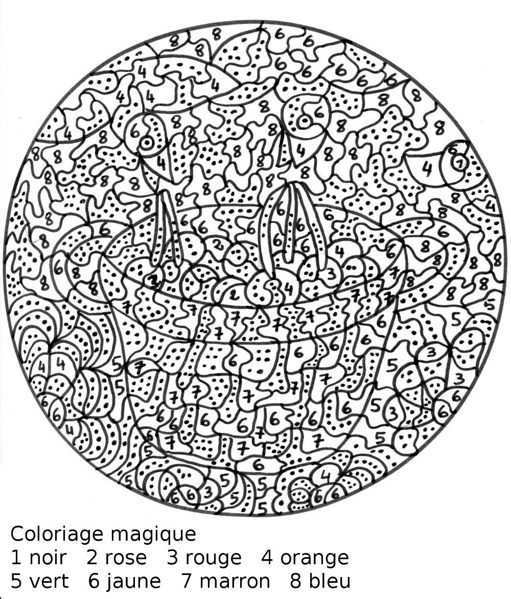 coloriage magique francais