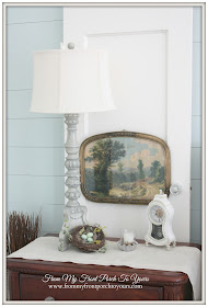From My Front Porch To Yours- French Farmhouse Bedroom Makeover-Sherwin Williams 6211 Rainwashed 