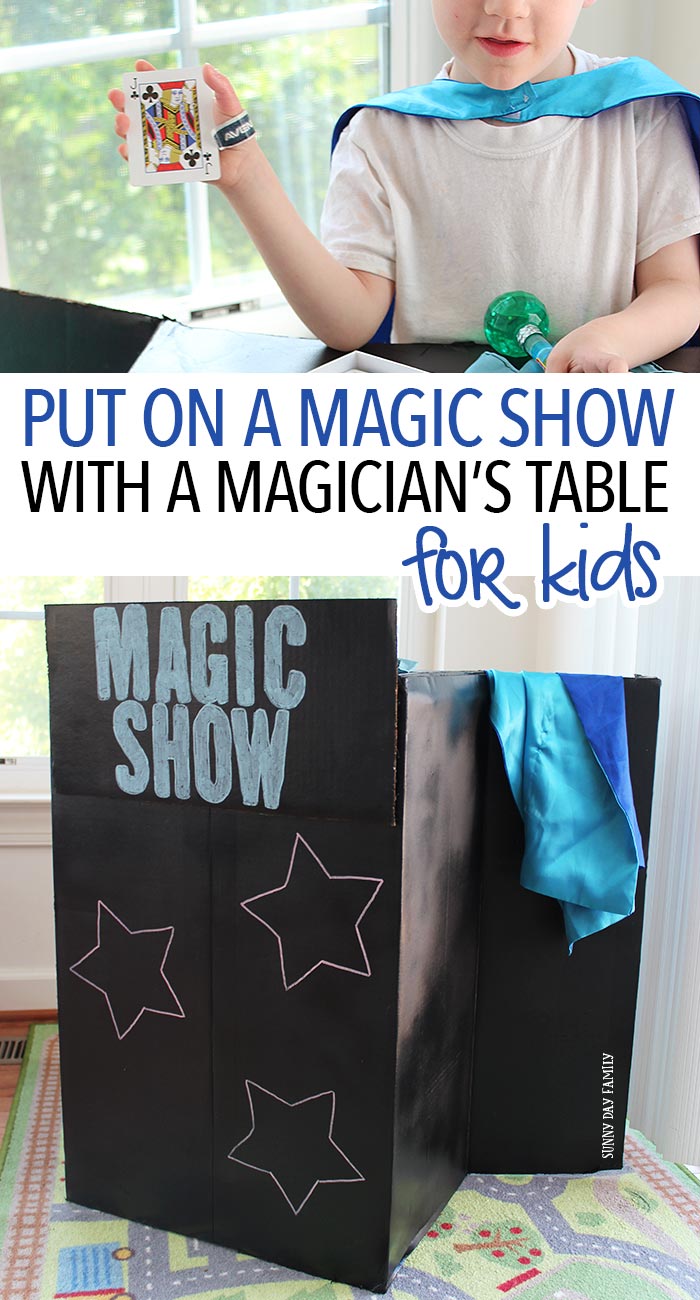 Let the kids put on a magic show with a fun DIY magician’s table! Inspired by the magic of our favorite Disney Junior shows, Elena of Avalor and Sofia the First, this super cute upcycle project will inspire hours of pretend play for kids. See how easy it is and how to encourage your kids to try a little magic all summer long! (AD)