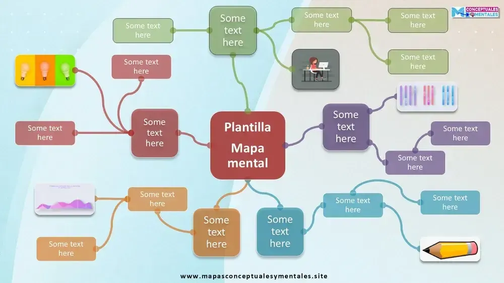 30. Plantilla de Mapa Mental Estilo Diagrama de Flujo (para Windows)