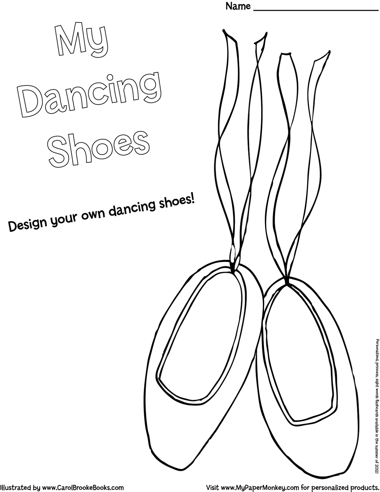 Coloring Pages Of Ballet Shoes