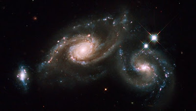 Hubble image of Galaxy Triplet ARP 274