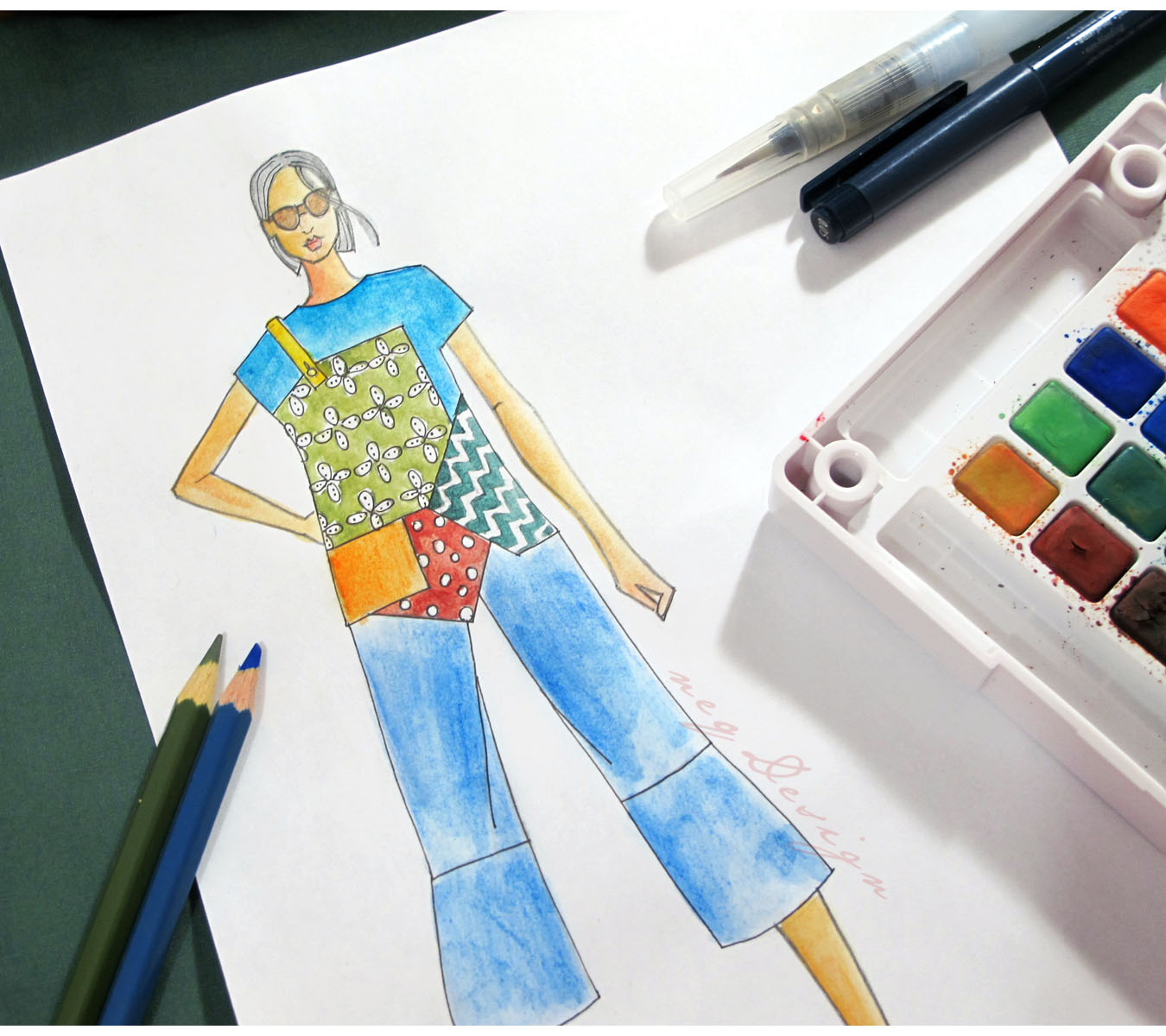 Batik patch work loose fit blouse Jasa  Desain  Baju 