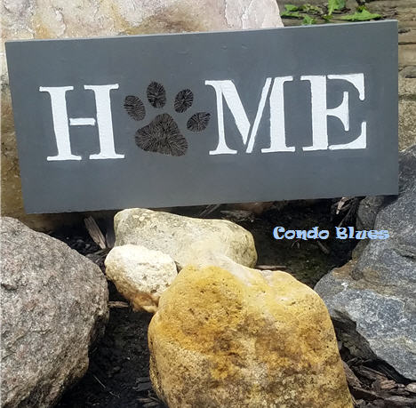 how to stencil and wood burn a Home door sign