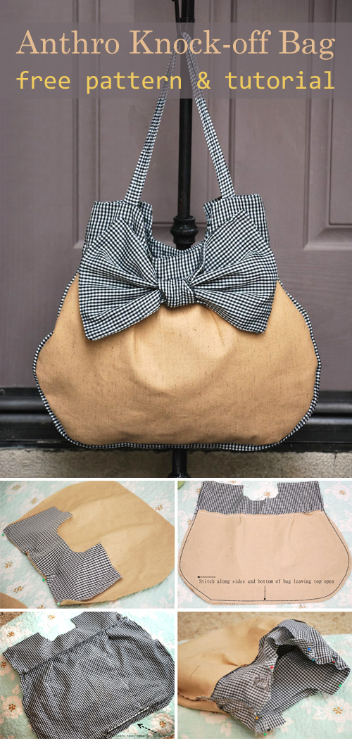 Anthropologie knock-off bag Pattern and Tutorial