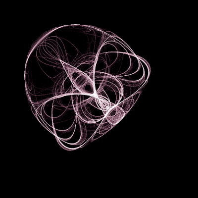 A shape like a jellyfish that created with Processing programming language.