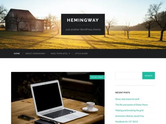 Hemingway Premium WordPress Theme