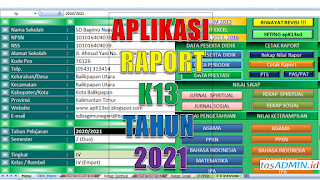 PENYEGARAN APLIKASI RAPORT K13 SD TAHUN 2021