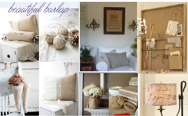 Embellish Each Day Using Burlap  in Home  Decor 