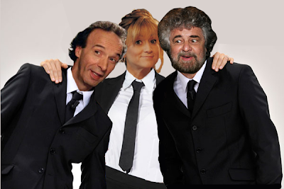 Le iene Litizzetto, Benigni, Grillo