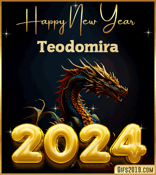 Happy New Year 2024 gif wishes Teodomira