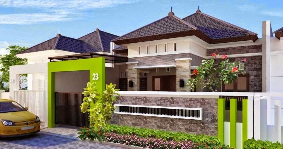 Gambar Tembok Pagar Rumah Minimalis  Gambar photo