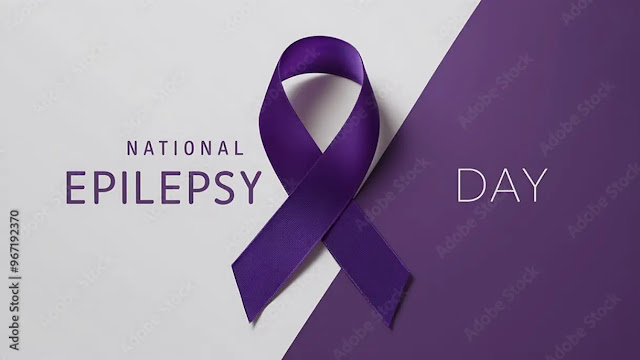 A purple ribbon for epilepsy awareness
