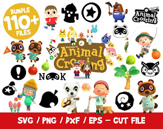 Animal Crossing SVG 110 Files Bundle, Nintendo Bundle SVG, Switch SVG, Animal Crossing Cricut, Silhouette, Animal Crossing Vectors, Vinyl
