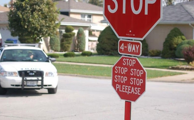 funny stop signs, hacked signs