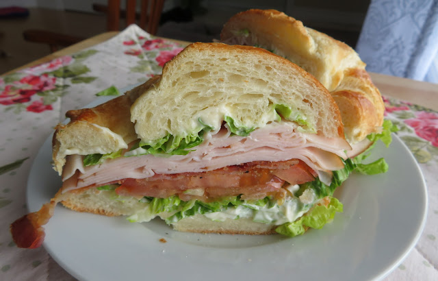 Croissant Turkey Club Sandwich