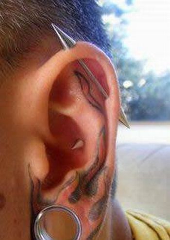 Awesome and Crazy Ear Tattoos
