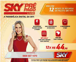 kit sky pre pago livre