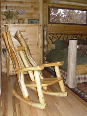 Rustic Wood Rocking Chair