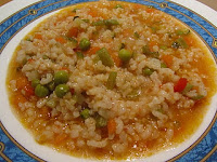 Arroz integral con verduras de la huerta