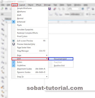 Cara Memunculkan Garis Grid Pada Tampilan Layar Kerja Coreldraw