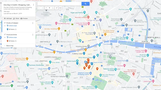 Things to do in Dublin Map