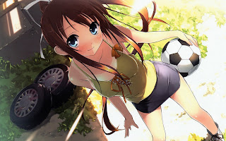 Anime Soccer Girl Desktop Wallpaper