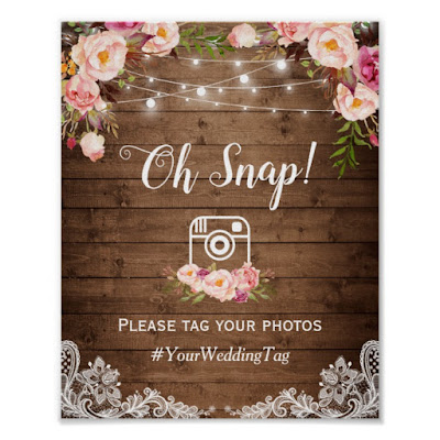  Oh Snap Instagram Hashtag Rustic Country Floral Poster