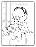 handy manny mr. lopart and fluffy coloring pages