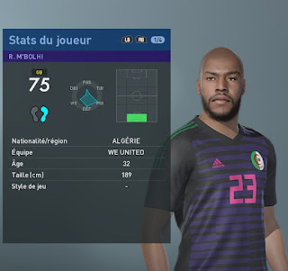 PES 2019 Faces Raïs M'Bolhi by TiiToo Facemaker