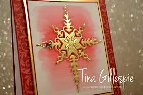 scissorspapercard, Stampin' Up!, Art With Heart, Heart Of Christmas, Dashing Along DSP, Gold Foil, Star Of Light, Starlight Thinlits