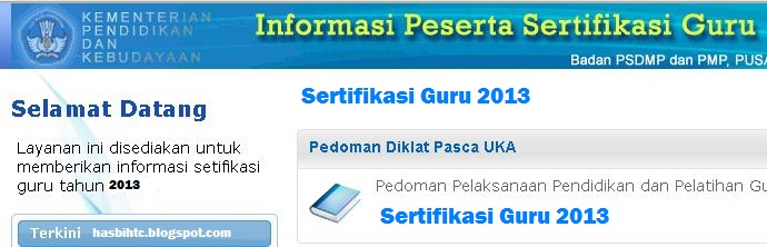 Calon Peserta Sertifikasi Guru 2013