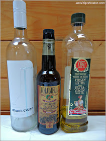 Aceite de Oliva, Vinagre de Jerez y Vino Blanco