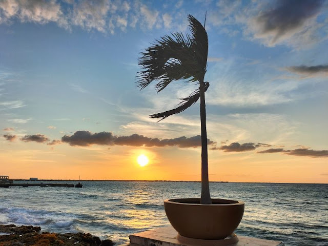 tramonto lungomare Cozumel