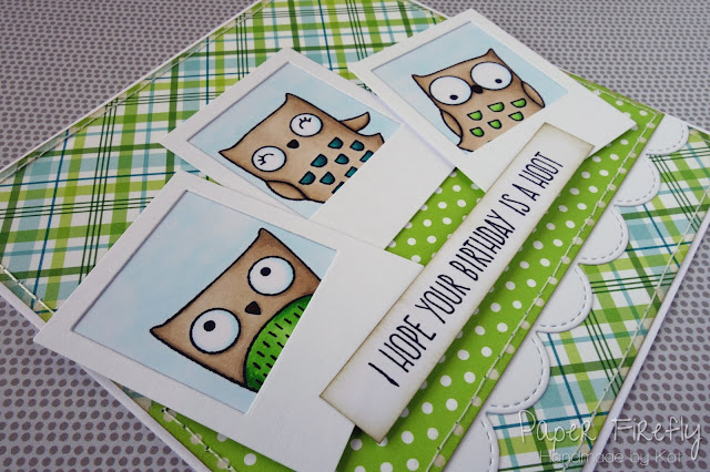 Birthday card with cute owls (images and sentiment from My Favorite Things)