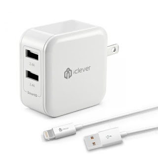 http://www.amazon.com/iClever%C2%AE-Charger-Technology-Certified-Lightning/dp/B0142AHLR8/ref=sr_1_1?ie=UTF8&keywords=usb+charger